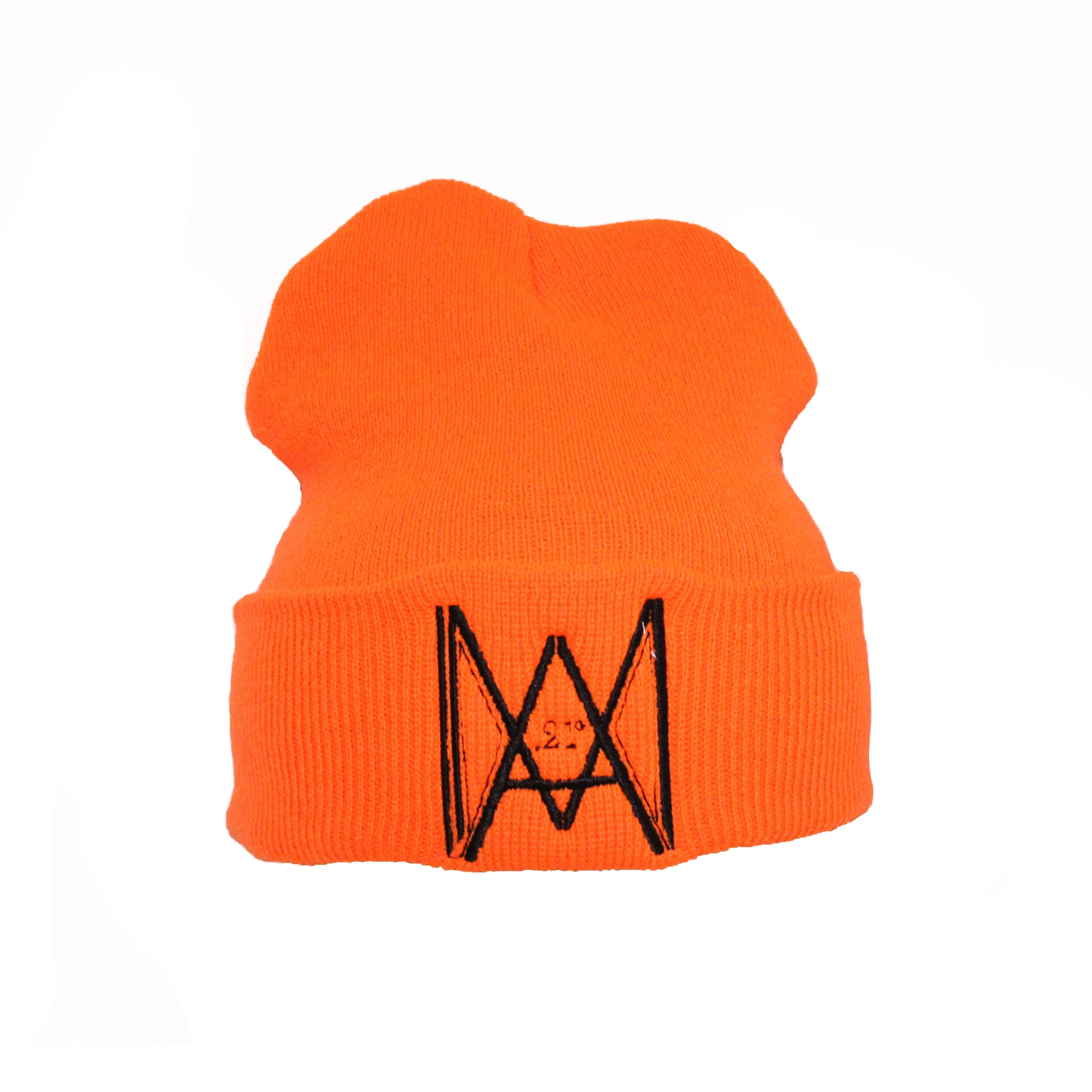 帽子 [0] MENS ORANGE BEANIE Zig-Zag Beanie - Orange Knitted Hat | Zig-Zag
